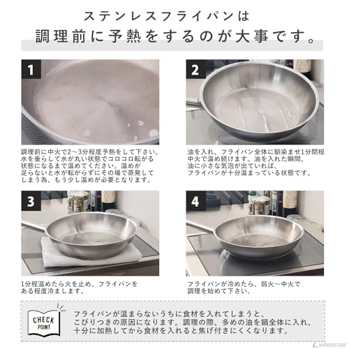 パーマネントpermanent2コート小フライパンIH対応ステンレス鍋　未使用 51HFBIY+qsL.jpg